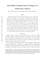 Joint Radar-Communication Strategies for Autonomous Vehicles: Combining Two Key Automotive Technologies