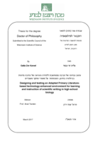 Designing and testing an Adapted Primary Literature-based technology-enhanced environment for learning and instruction of scientific writing in high-school biology