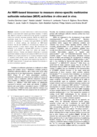 An NMR‐Based Biosensor to Measure Stereospecific Methionine Sulfoxide Reductase Activities in Vitro and in Vivo