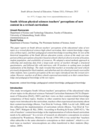 South African physical sciences teachers' perceptions of new content in a revised curriculum