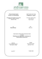 Statistical and algorithmic techniques in astronomy