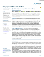 Statistical Uncertainty in Paleoclimate Proxy Reconstructions
