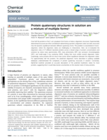 Protein quaternary structures in solution are a mixture of multiple forms